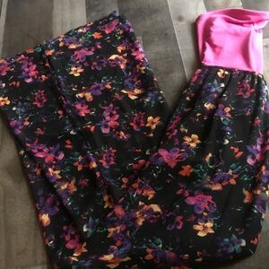 Beautiful Strapless Maxi Dress w/Pink Top Small
